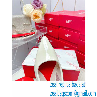 Roger Vivier Babies Ballerinas in Patent Leather off white 2023