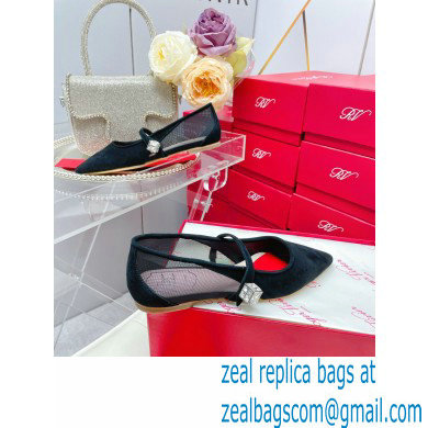 Roger Vivier Babies Ballerinas in Suede black 2023 - Click Image to Close