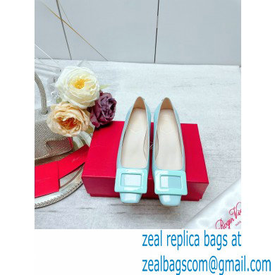 Roger Vivier Patent Leather Belle Vivier Pumps LIGHT BLUE 2023