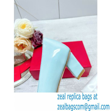 Roger Vivier Patent Leather Belle Vivier Pumps LIGHT BLUE 2023