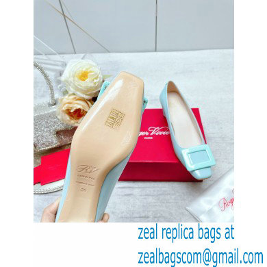 Roger Vivier Patent Leather Belle Vivier Pumps LIGHT BLUE 2023