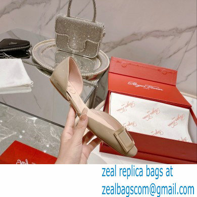Roger Vivier Trompette Dorsay Metal Buckle Ballerinas in Patent Leather gray 2023 - Click Image to Close
