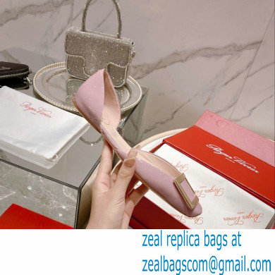 Roger Vivier Trompette Dorsay Metal Buckle Ballerinas in Patent Leather pink 2023