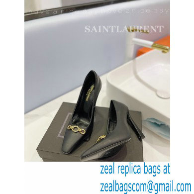 Saint Laurent Heel 10.5cm Severine Pumps Black - Click Image to Close