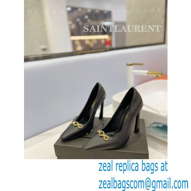 Saint Laurent Heel 10.5cm Severine Pumps Black - Click Image to Close