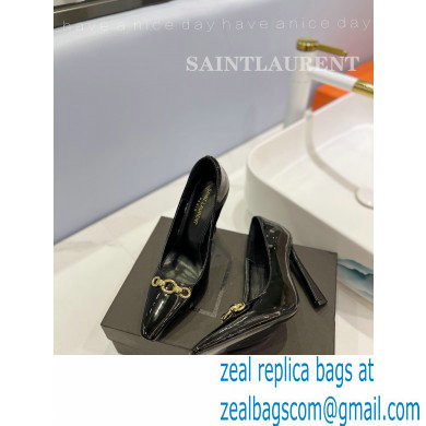 Saint Laurent Heel 10.5cm Severine Pumps Patent Black