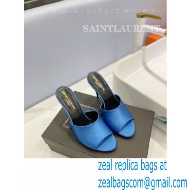 Saint Laurent Heel 10cm La 16 Mules Blue - Click Image to Close