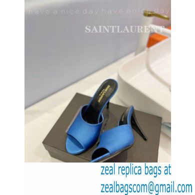 Saint Laurent Heel 10cm La 16 Mules Blue - Click Image to Close