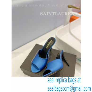 Saint Laurent Heel 10cm La 16 Mules Blue