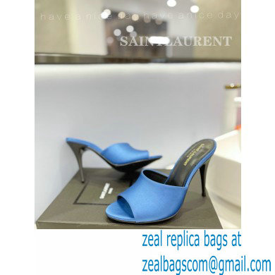 Saint Laurent Heel 10cm La 16 Mules Blue