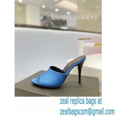 Saint Laurent Heel 10cm La 16 Mules Blue