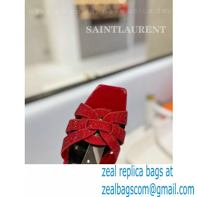 Saint Laurent Heel 6.5cm Tribute Sandals in Crystal Red