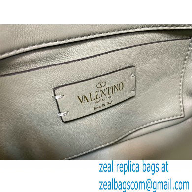 VALENTINO SMALL ROMAN STUD THE SHOULDER BAG IN NAPPA WITH CHAIN 0188S LIGHT GREEN