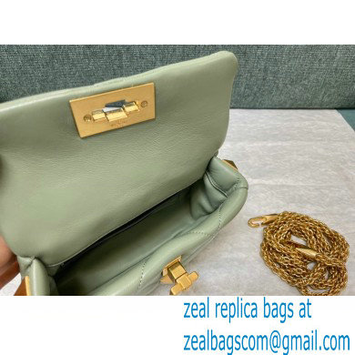 VALENTINO SMALL ROMAN STUD THE SHOULDER BAG IN NAPPA WITH CHAIN 0188S LIGHT GREEN
