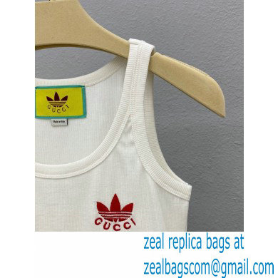 adidas x Gucci cotton tank top WHITE 714865 2023 - Click Image to Close