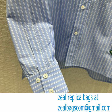 adidas x Gucci striped cotton shirt 719889 BLUE 2023