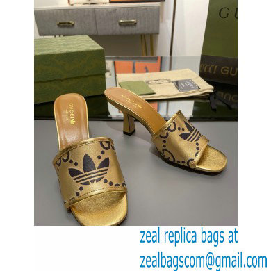 adidas x Gucci women's slide sandal GOLD 2023 - Click Image to Close