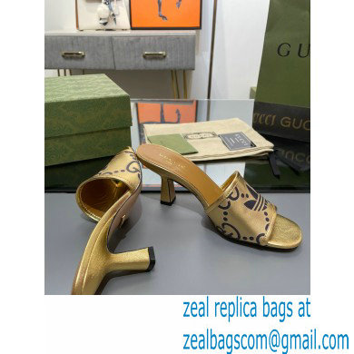 adidas x Gucci women's slide sandal GOLD 2023