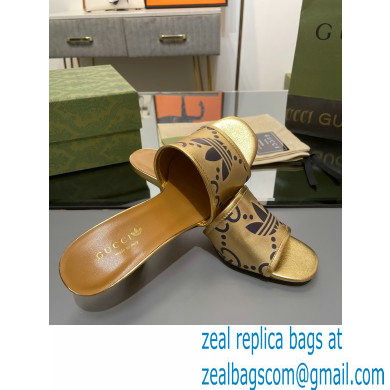 adidas x Gucci women's slide sandal GOLD 2023