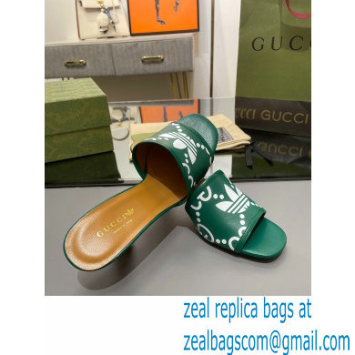 adidas x Gucci women's slide sandal GREEN 2023 - Click Image to Close