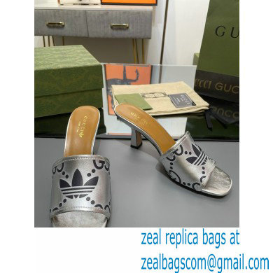 adidas x Gucci women's slide sandal silver 2023
