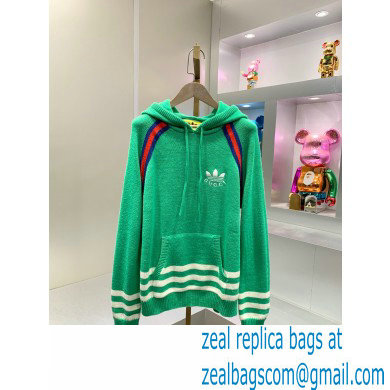 adidas x Gucci wool sweatshirt green 2023 - Click Image to Close