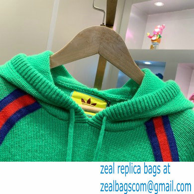 adidas x Gucci wool sweatshirt green 2023