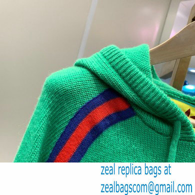 adidas x Gucci wool sweatshirt green 2023 - Click Image to Close