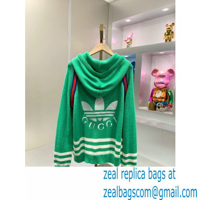 adidas x Gucci wool sweatshirt green 2023 - Click Image to Close