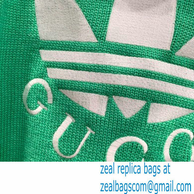 adidas x Gucci wool sweatshirt green 2023 - Click Image to Close