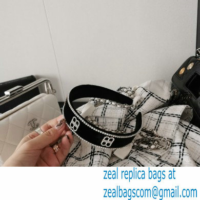 balenciaga crystals headband black 2023