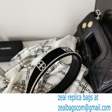 balenciaga crystals headband black 2023