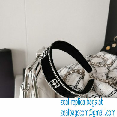 balenciaga crystals headband black 2023