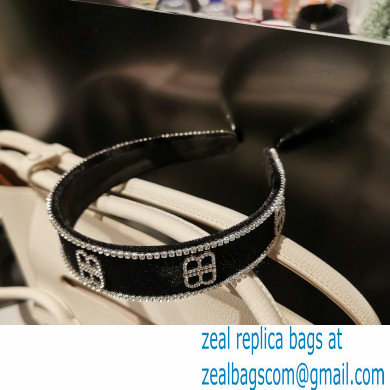 balenciaga crystals headband black 2023