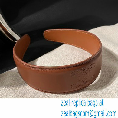 celine triomphe headband brown 2023