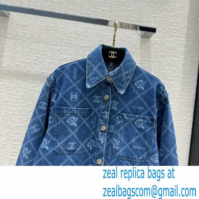 chanel camellias denim jacket 2023