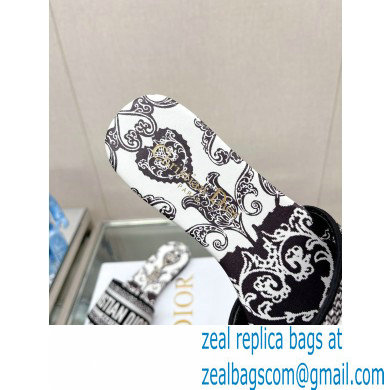 dior Black and white Cotton with Dior Bandana Embroidery dway Slide 2023 - Click Image to Close