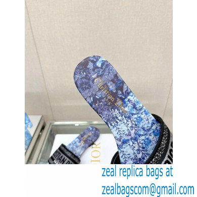 dior Blue Multicolor Cotton with Dior Jardin Magique Embroidery dway Slide 2023