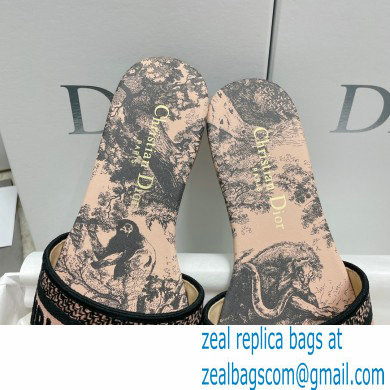 dior Hazelnut Embroidered Cotton and Toile de Jouy Motif dway Slide 2023 - Click Image to Close