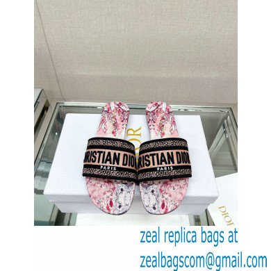 dior Pink Multicolor Cotton with Dior Jardin Magique Embroidery dway Slide 2023