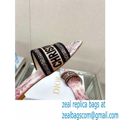 dior Pink Multicolor Cotton with Dior Jardin Magique Embroidery dway Slide 2023