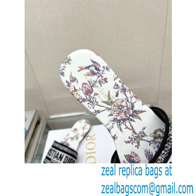 dior White Multicolor Embroidered Cotton with Dior Jardin Botanique Motif dway Slide 2023