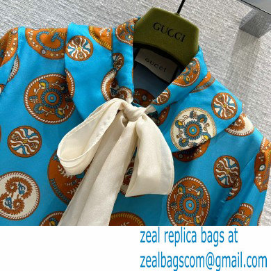 gucci GG paisley circle print silk shirt 722868 2023