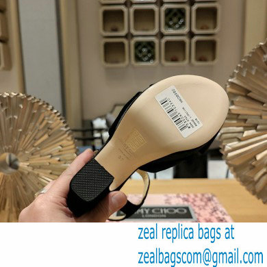 jimmy choo Heloise120 Black Velvet Platform Sandals 2023 - Click Image to Close