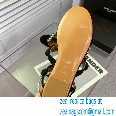 Alaia Bombe Bijou suede sandals black 2023