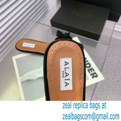 Alaia Bombe Confetti suede leather sandals black 2023