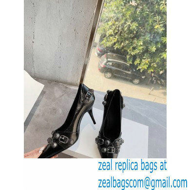 Balenciaga Heel 9cm Cagole Pumps in Arena lambskin Black 2023