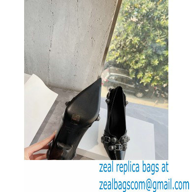 Balenciaga Heel 9cm Cagole Pumps in Arena lambskin Black 2023 - Click Image to Close