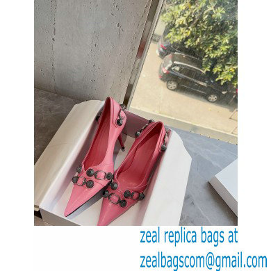 Balenciaga Heel 9cm Cagole Pumps in Arena lambskin Pink 2023 - Click Image to Close