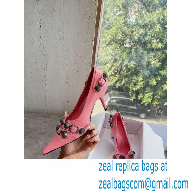 Balenciaga Heel 9cm Cagole Pumps in Arena lambskin Pink 2023 - Click Image to Close